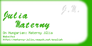 julia materny business card